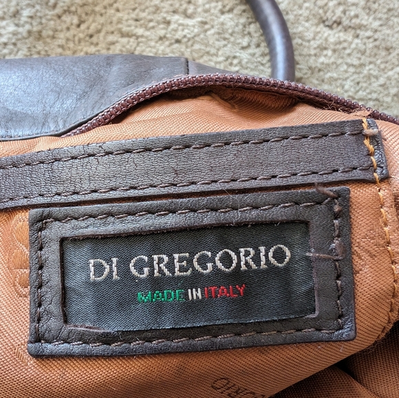 Vintage DiGregorio brown soft leather bag made in Italy - Picture 2 of 8